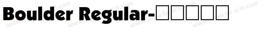 Boulder Regular字体转换